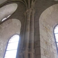 Abbaye de Noirlac - le réfectoire, détail de la voûte