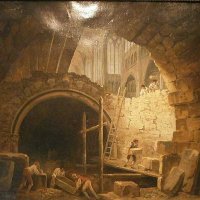 "La violation des caveaux des rois dans la basilique Saint-Denis" par Hubert Robert (1733 -1808) - musée Carnavalet