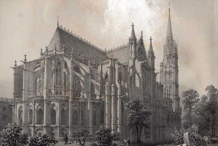 Basilique Saint-Denis - façade septentrionale - Félix Benoist - 1861 saint denis 3