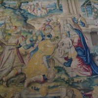 Bergame - Santa Maria Maggiore - tapisserie florentine (1580-1586) d'après les cartons d'Alessandro Allori : l'Epiphanie (bas-côté droit).