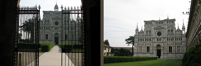 Chartreuse de Pavie esplanade église et palais ducal chartreuse de Pavie