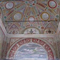  La voûte du premier vestibule - fresques de Bernardino de Rossi