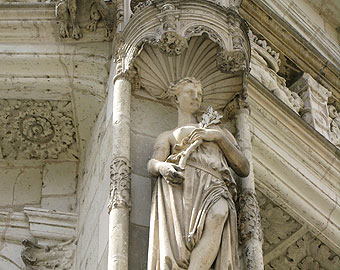 château de Blois - l'aile François 1er détail façade cour blois ext francois
