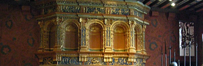 Château de Blois - salle du roi, cheminée chat blois 14