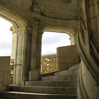 Château de Blois –  l’aile François Ier - l’intérieur de l’escalier 