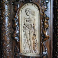 Château de Blois –  l’aile François Ier – la Chambre du Roi – mobilier détail