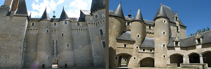 château de Fougères-sur-Bièvre - avant-cour et cour d_honneur fougères_sur_bièvre_château