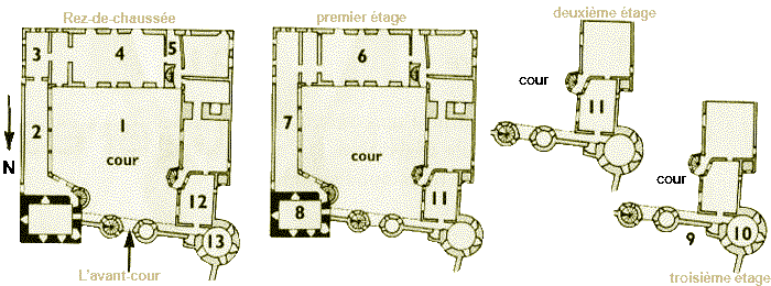 plan du château de Fougères-sur-Bièvre chateau_fougeres_plan