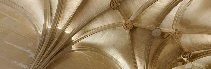 Chenonceau - plafond à ogives du vestibule rdc chenonceau