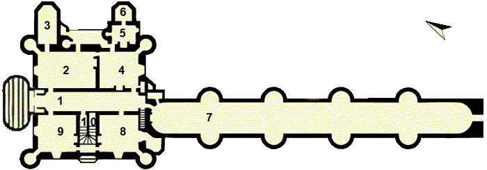 château de Chenonceau - plan du rez-de-chaussée chenonceau_rdc
