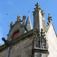 Guérande - Collégiale Saint-Aubin, angle façades sud et ouest.