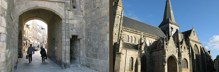 Guérande porte Saint-Michel et collégiale Saint-Aubin guerande