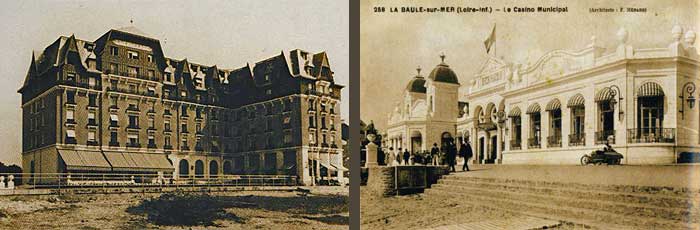 La Baule - l'hôtel Hermitage et le casino au début du 20ème siècle baule ancien