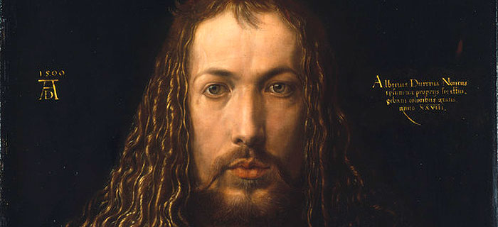 Albrecht Dürer - Selbstbildnis im Pelzrock - détail