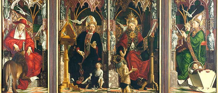 Michael Pacher - Kirchenväteraltar pacher altar