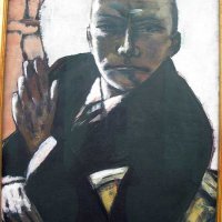 Selbstbildinis in Schwarz (Autoportrait en noir) - 1944 - de Max Beckmann