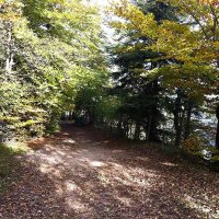 La Roche du Prêtre, le sentier au-dessus du canyon