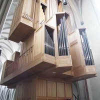 Galerie du chœur occidental, l'arrière du buffet d'orgue (inauguré en 1968). 