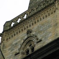 Cathédrale Saint-Vincent de Saint-Malo – détail de la tour du clocher.
