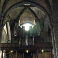 Cathédrale Saint-Vincent de Saint-Malo - le grand orgue (1980) du narthex, œuvre de la manufacture Koenig qui a aussi réalisé l’orgue de chœur (2014)