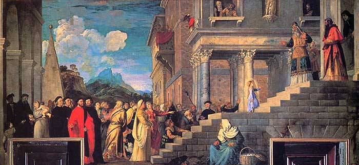 Titien - Présentation de Marie au Temple titien